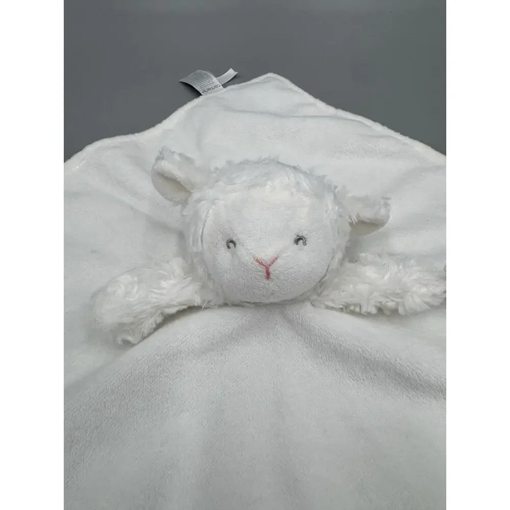 Carters Lamb Lovey White Plush Sheep Baby Security Blanket